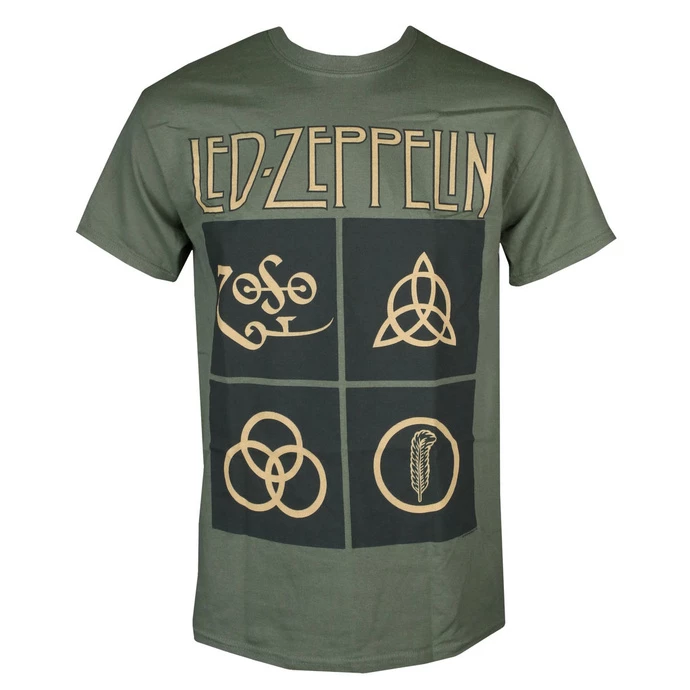 Men's T-shirt LED ZEPPELIN - GOLD SYMBOLS & BLACK SQUARES 3 Men's T-shirt LED ZEPPELIN - GOLD SYMBOLS & BLACK SQUARES
