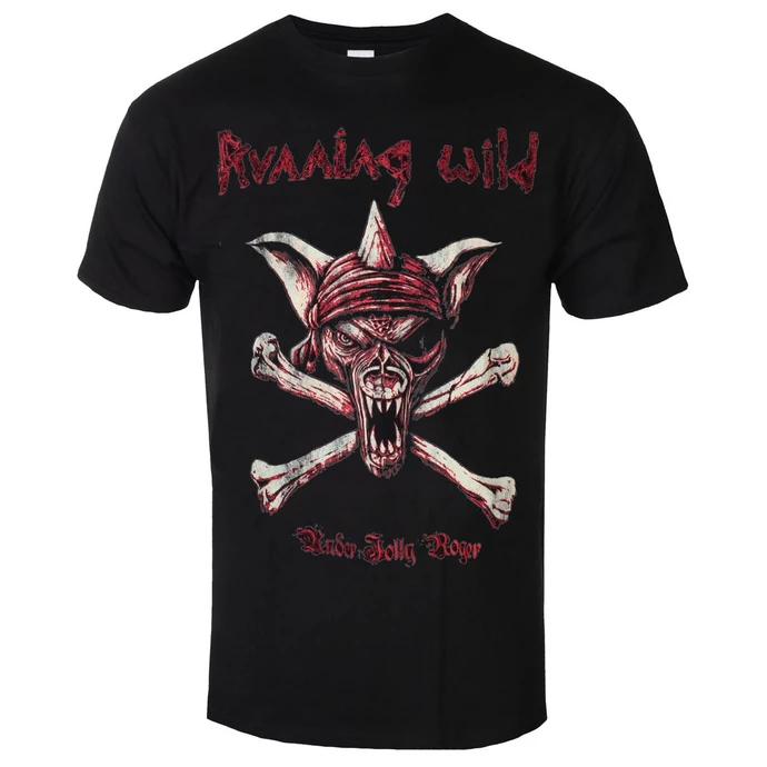 T-shirt Metal Men's Running Wild - UNDER JOLLY ROGER - PLASTIC HEAD 3 T-shirt Metal Men's Running Wild - UNDER JOLLY ROGER - PLASTIC HEAD
