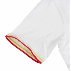 Men's T-shirt David Bowie - Flash - Logo Uni - WHT Polo - ROCK OFF -Men T-Shirts Online Store 118975 22cutoass