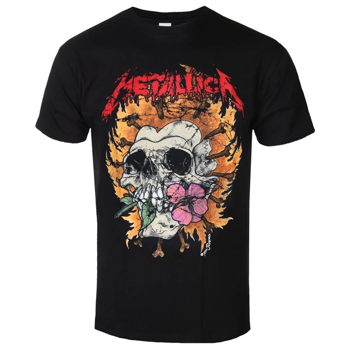 Men's T-shirt Metallica - Flower Skull - Red Logo - Black 3 Men's T-shirt Metallica - Flower Skull - Red Logo - Black