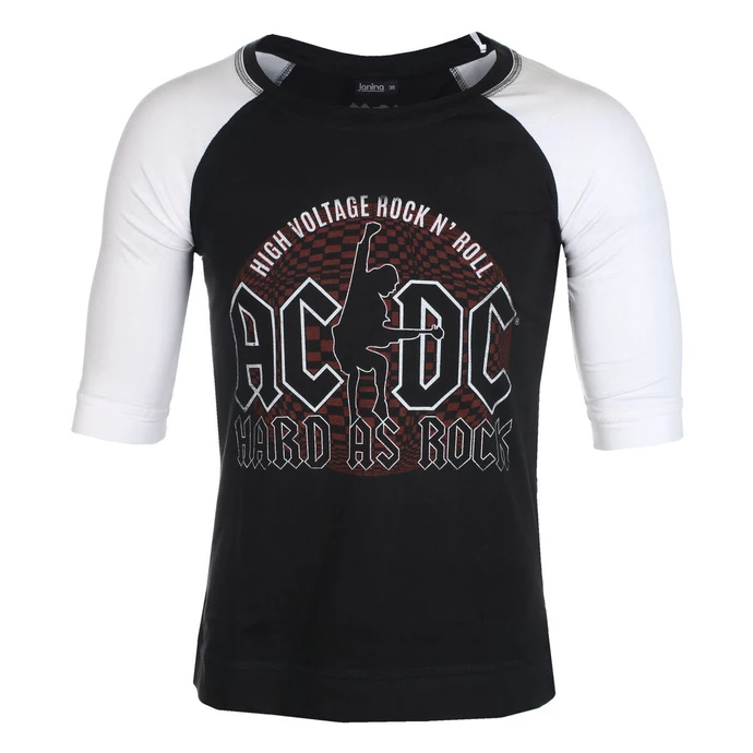 Unisex T-shirt With 3/4 Sleeves AC / DC - Hard As Rock - BL / WHT Raglan - ROCK OFF 3 Unisex T-shirt With 3/4 Sleeves AC / DC - Hard As Rock - BL / WHT Raglan - ROCK OFF