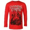 Men's Long Sleeve T-shirt CANNIBAL CORPSE - PILE OF SKULLS - RED - PLASTIC HEAD