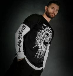 Men's T-shirt With Long Sleeves HYRAW - NO -Men T-Shirts Online Store 125165 hyraw tee shirt homme manches longues no gods 2