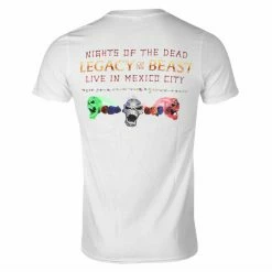 Men's T-shirt Iron Maiden - LOTB Live In Mexico City - White - ROCK OFF -Men T-Shirts Online Store 125381 w014