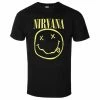 Men's T-shirt Nirvana - Yellow Smiley - Black - ROCK OFF 2 Men's T-shirt Nirvana - Yellow Smiley - Black - ROCK OFF -Men T-Shirts Online Store 125386 as004