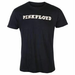 Men's T-shirt Pink Floyd - Logo & Prism App Slub - NAVY - ROCK OFF