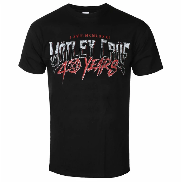 Men's T-shirt Mötley Crüe - 40 Years F&B - Black - ROCK OFF 3 Men's T-shirt Mötley Crüe - 40 Years F&B - Black - ROCK OFF