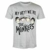 Men's T-shirt Monkees - Hey Hey! - GREY - ROCK OFF 2 Men's T-shirt Monkees - Hey Hey! - GREY - ROCK OFF -Men T-Shirts Online Store 126235 wa004