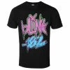 Men's T-shirt Blink 182 - Neon Logo - BLACK - ROCK OFF -Men T-Shirts Online Store 128199 aw001