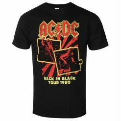 Men's T-shirt AC/DC - Back In Black Tour 1980 - BLACK - ROCK OFF