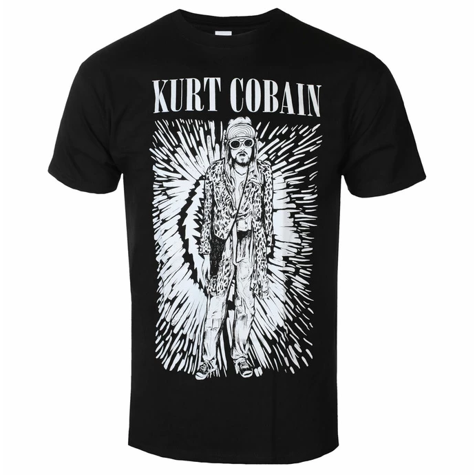 Men's T-shirt Nirvana - Kurt Cobain - Brilliance - BLACK - ROCK OFF 3 Men's T-shirt Nirvana - Kurt Cobain - Brilliance - BLACK - ROCK OFF