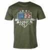 Men's T-shirt Kiss - Army Lightning - GREEN - ROCK OFF -Men T-Shirts Online Store 128669 ws010