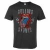 Men's T-shirt THE ROLLING STONES - 1975 TOUR - Charcoal - AMPLIFIED -Men T-Shirts Online Store 129060 sa003