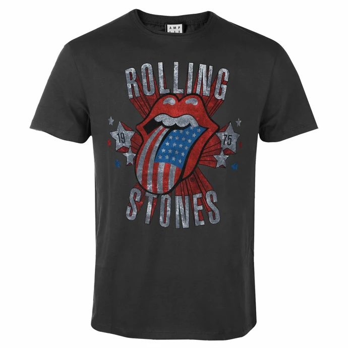 Men's T-shirt THE ROLLING STONES - 1975 TOUR - Charcoal - AMPLIFIED 3 Men's T-shirt THE ROLLING STONES - 1975 TOUR - Charcoal - AMPLIFIED