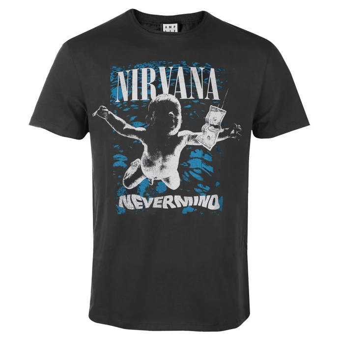 Men's T-shirt NIRVANA - NEVERMIND - Charcoal - AMPLIFIED 3 Men's T-shirt NIRVANA - NEVERMIND - Charcoal - AMPLIFIED