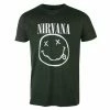 Men's T-shirt Nirvana - White Smiley - Green - ROCK OFF 2 Men's T-shirt Nirvana - White Smiley - Green - ROCK OFF -Men T-Shirts Online Store 129681 j005