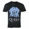 Men's T-shirt Queen - Blue Crest - Black - ROCK OFF -Men T-Shirts Online Store 129894 sa028