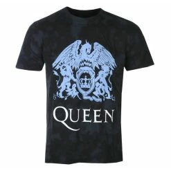 Men's T-shirt Queen - Blue Crest - Black - ROCK OFF
