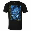 Men's T-shirt Iron Maiden - FOTD Blue Tone Eddie Vertical Logo - Black - ROCK OFF -Men T-Shirts Online Store 130202 saw018