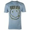 Men's T-shirt Nirvana - Inverse Smiley - BLUE - ROCK OFF -Men T-Shirts Online Store 130206 saw004