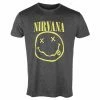 Men's T-shirt Nirvana - Yellow Smiley Flower Sniffin' BRINDLE - ROCK OFF -Men T-Shirts Online Store 130227 as021