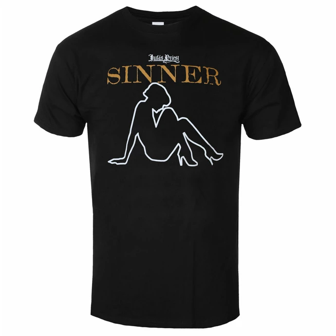 Men's T-shirt Judas Priest - Sin After Sin Sinner Slogan - Black - ROCK OFF 3 Men's T-shirt Judas Priest - Sin After Sin Sinner Slogan - Black - ROCK OFF