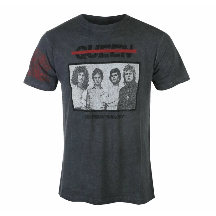 Men's T-shirt Queen - Bo Rhap Photo - Black - ROCK OFF 3 Men's T-shirt Queen - Bo Rhap Photo - Black - ROCK OFF