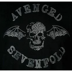 Men's T-shirt Avenged Sevenfold - Deathbat Diamante - BLACK - ROCK OFF -Men T-Shirts Online Store 130747 saw063