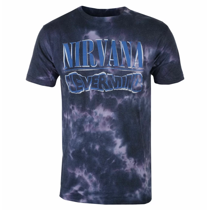 Men's T-shirt Nirvana - Nevermind Wavy Logo - PURP - ROCK OFF 3 Men's T-shirt Nirvana - Nevermind Wavy Logo - PURP - ROCK OFF