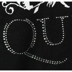 Men's T-shirt Queen - Crest Diamante Logo - BLACK - ROCK OFF -Men T-Shirts Online Store 130762 saw075