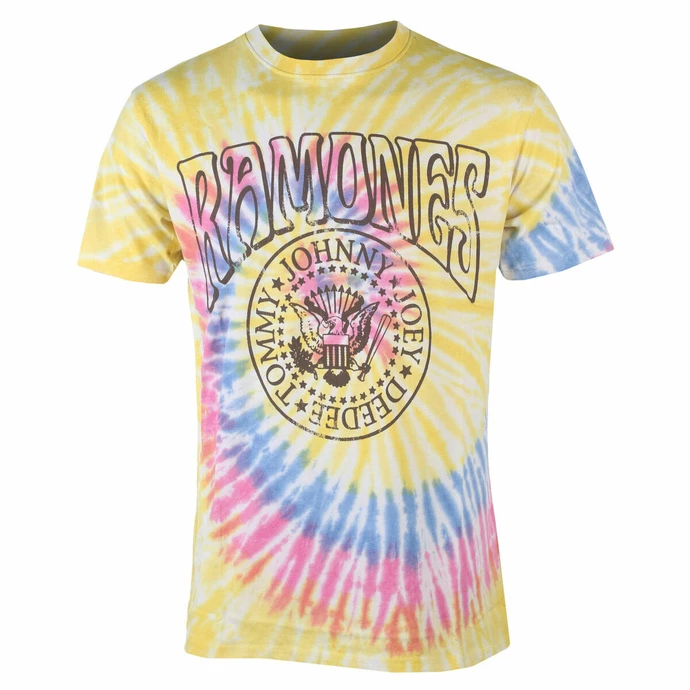 Men's T-shirt Ramones - Crest Psych - YELLOW - BLACK - ROCK OFF 3 Men's T-shirt Ramones - Crest Psych - YELLOW - BLACK - ROCK OFF