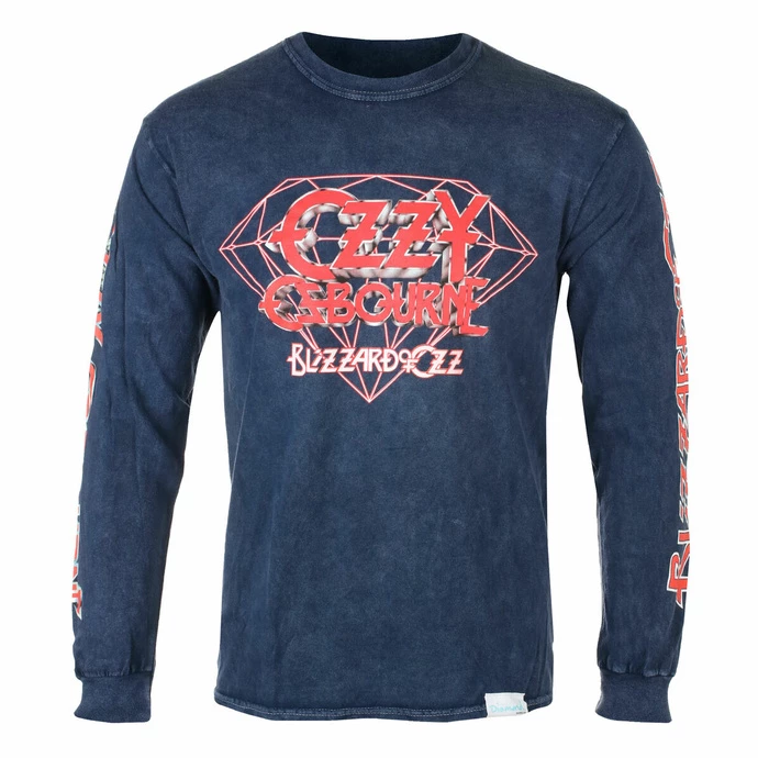 Men's Long-sleeved T-shirt DIAMOND X OZZY OSBOURNE - Mineral Wash - Navy 3 Men's Long-sleeved T-shirt DIAMOND X OZZY OSBOURNE - Mineral Wash - Navy