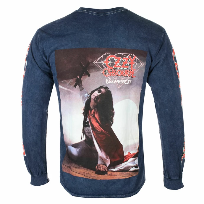Men's Long-sleeved T-shirt DIAMOND X OZZY OSBOURNE - Mineral Wash - Navy 4 Men's Long-sleeved T-shirt DIAMOND X OZZY OSBOURNE - Mineral Wash - Navy - Image 2