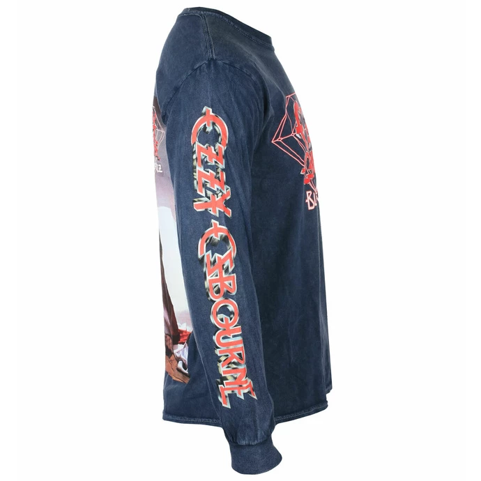Men's Long-sleeved T-shirt DIAMOND X OZZY OSBOURNE - Mineral Wash - Navy 5 Men's Long-sleeved T-shirt DIAMOND X OZZY OSBOURNE - Mineral Wash - Navy - Image 3