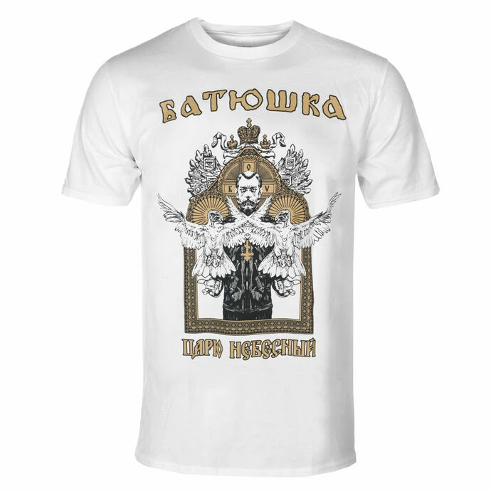 Men's T-shirt BATUSHKA - CARJU NIEBIESNY - WHITE - PLASTIC HEAD 3 Men's T-shirt BATUSHKA - CARJU NIEBIESNY - WHITE - PLASTIC HEAD
