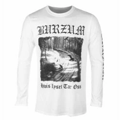 Men's Long-sleeved T-shirt BURZUM - HVIS LYSET TAR OSS - WHITE - PLASTIC HEAD