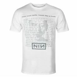 Men's T-shirt NINE INCH NAILS - HEAD LIKE A HOLE - WHITE - PLASTIC HEAD