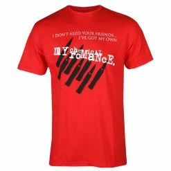 Men's T-shirt MY CHEMICAL ROMANCE - FRIENDS - RED - PLASTIC HEAD