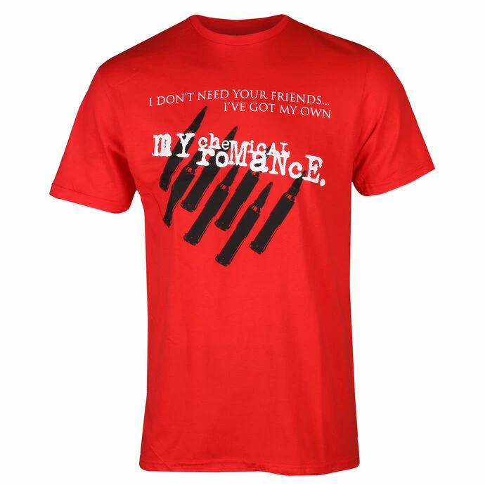 Men's T-shirt MY CHEMICAL ROMANCE - FRIENDS - RED - PLASTIC HEAD 3 Men's T-shirt MY CHEMICAL ROMANCE - FRIENDS - RED - PLASTIC HEAD