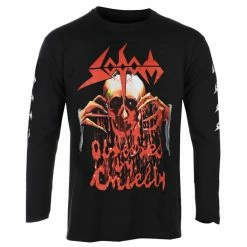 Men's Long-sleeved T-shirt SODOM - OBSESSED BY CRUELTY - BLACK - PLASTIC HEAD