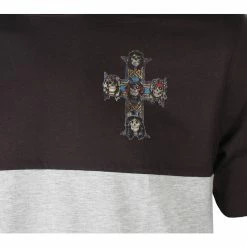 Men's T-shirt Guns N' Roses - APPETITE FOR DESTRUCTION - GRAY MARL/BLACK - AMPLIFIED -Men T-Shirts Online Store 132790 asw013