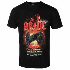 Men's T-shirt AC/DC - FTATR 40th Flaming - Black - ROCK OFF
