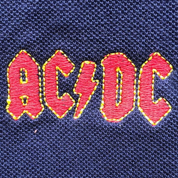 Men's T-shirt AC / DC - Classic Logo - NAVY Polo - ROCK OFF 7 Men's T-shirt AC / DC - Classic Logo - NAVY Polo - ROCK OFF - Image 5