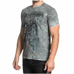 T-shirt Hardcore Men's - Ramstein Ramblers - AFFLICTION -Men T-Shirts Online Store A17876 Graphite Talon Wash SP2