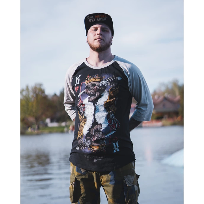 Men's T-shirt With 3/4 Sleeve WORNSTAR - Suicide King 4 Men's T-shirt With 3/4 Sleeve WORNSTAR - Suicide King - Image 2