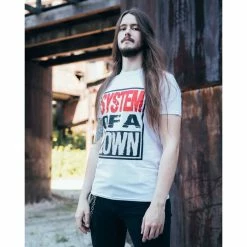 Men's T-shirt System Of A Down - Triple Stack - WHT - ROCK OFF -Men T-Shirts Online Store DSC09893