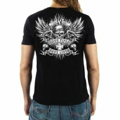 Men's T-shirt LETHAL THREAT - Loud Pipes Bandana Skull - Black -Men T-Shirts Online Store LT20263 LOUD PIPES BANDANA BACK 900x