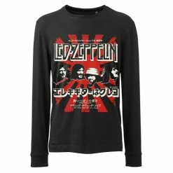 Men's Long-sleeved T-shirt Led Zeppelin - Japanese - Burst Black