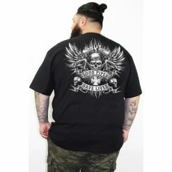 Men's T-shirt LETHAL THREAT - Loud Pipes Bandana Skull - Black -Men T-Shirts Online Store Product Number LT20263 900x