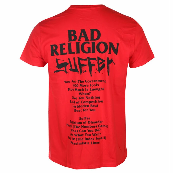 Men's T-shirt Bad Religion - Suffer Tracklist - Red - KINGS ROAD 4 Men's T-shirt Bad Religion - Suffer Tracklist - Red - KINGS ROAD - Image 2